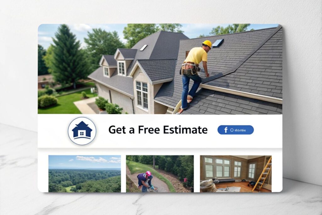 Roofing Company Facebook Ad Example