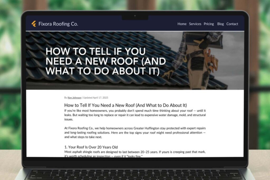 Roofing Blog Example
