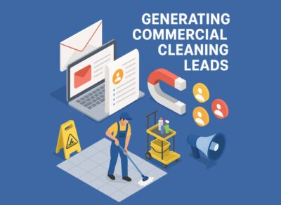 Isometric 3D Illustration for Commercial Cleaning Lead Generation