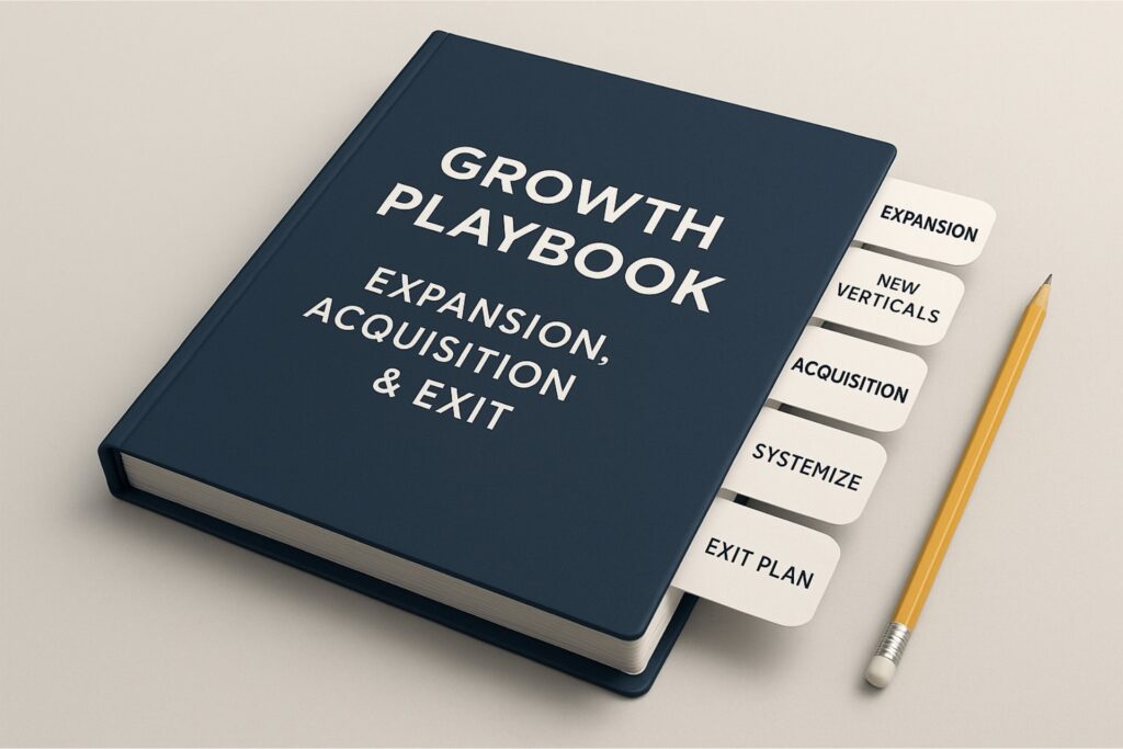 A binder illustrating growth strategies for HVAC businesses