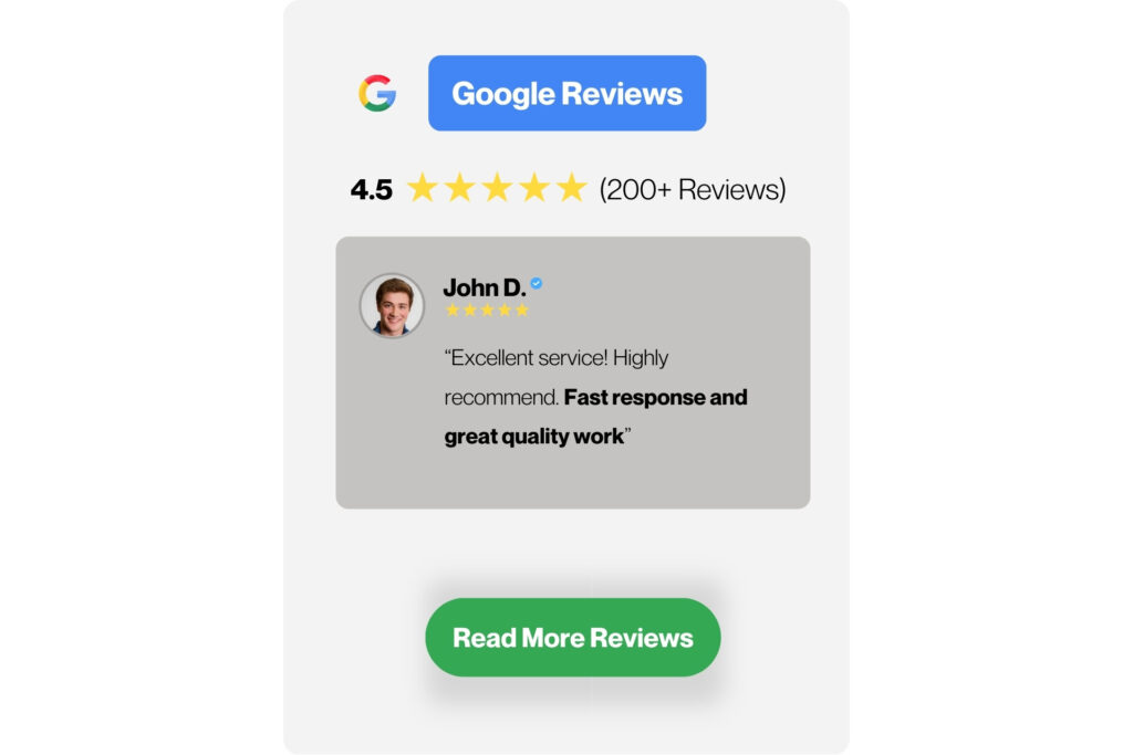 plumbing marketing with google reviews 