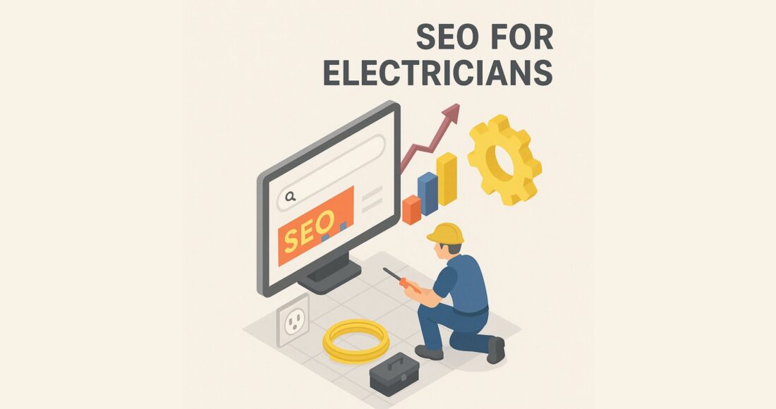 Isometric 3D Illustration for Guide to SEO for Electrical Contractors
