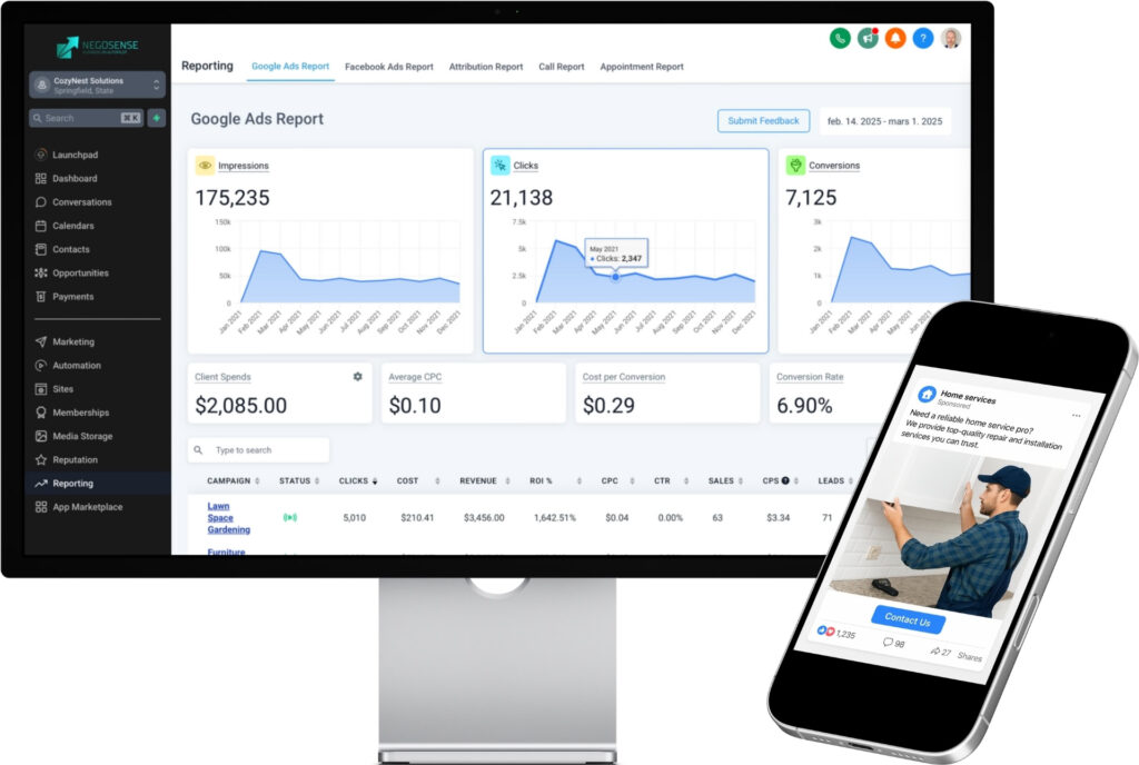 A CRM Tracking PPC for Construction Compny