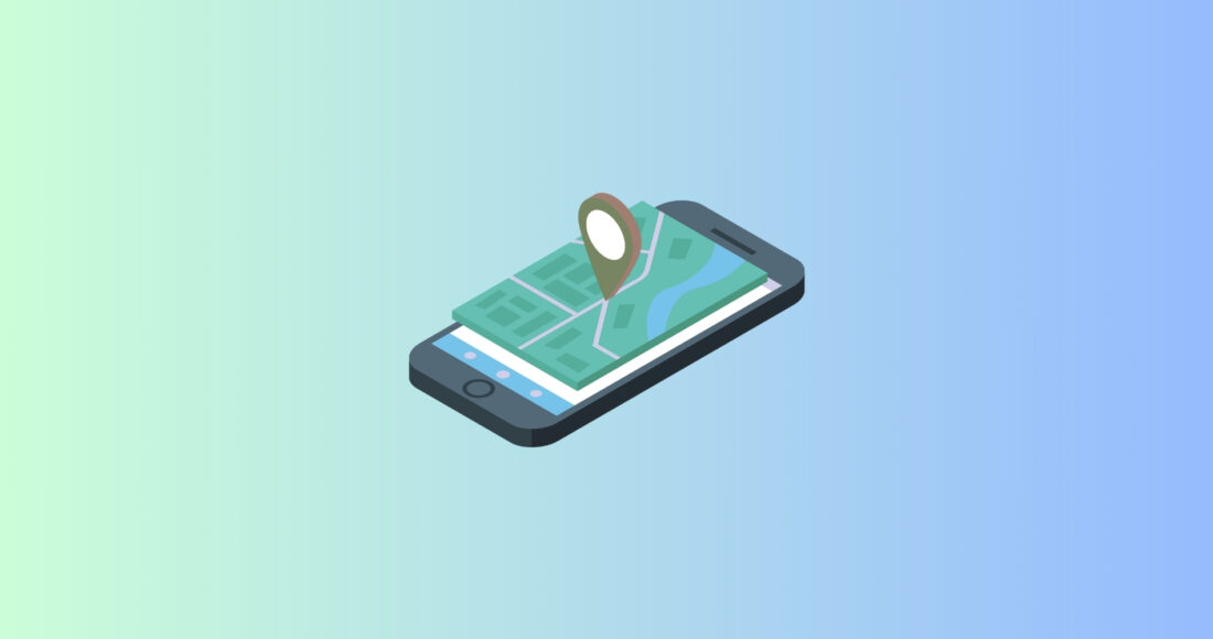 Mobile phone with map and location pin icon representing how to rank in Google Map Pack for local home service searches.